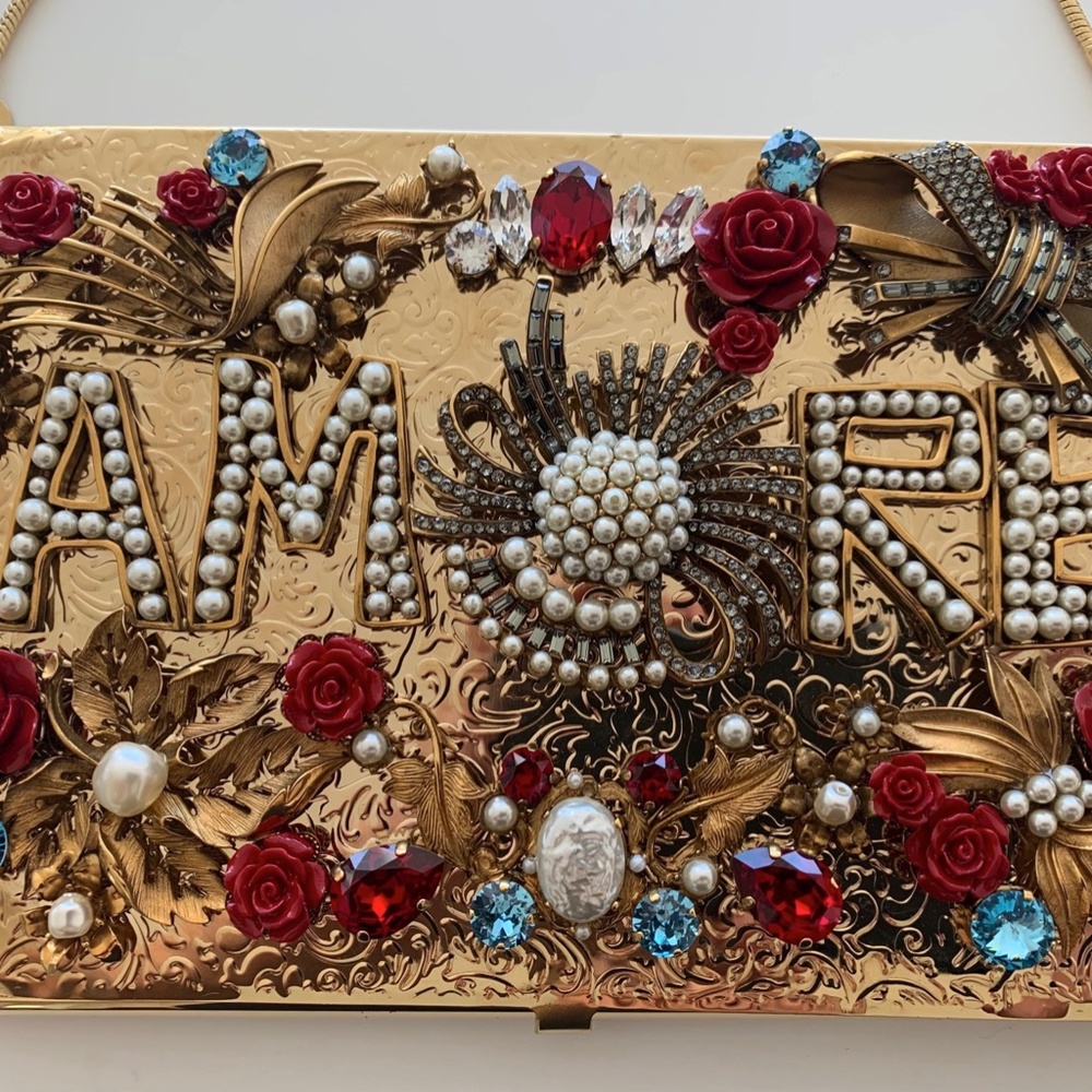 DOLCE & GABBANA  Crystals Roses,Jewels,  bag - Picture 8 of 10